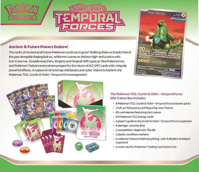 Pokemon Scarlet & Violet Temporal Forces: Elite Trainer Box (Green)